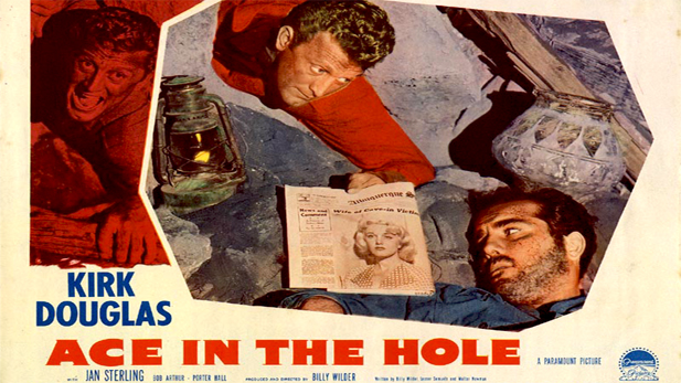 A movie poster from the 1951 film 'Ace In The Hole'