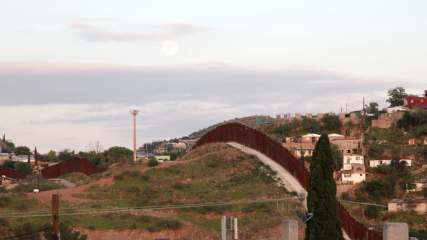The international fence seen from Nogales, Ariz.