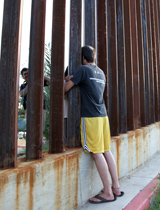 mohammad at fence portrait