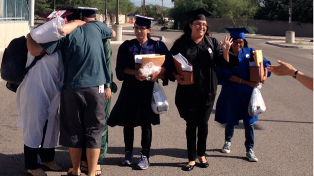 Several of the nine "dreamer" activists freed at the Tucson Greyhound station after three weeks in custody.