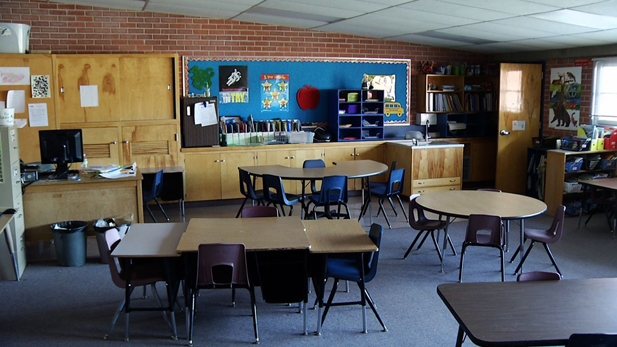 One of the closed TUSD schools sits with empty hallways. 