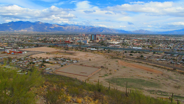 Overlooking the Tucson metropolitan area.