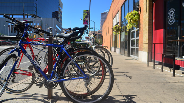bikes, bicycles downtown SPOT