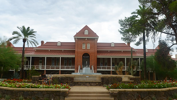 Front of Old Main, fountain SPOT