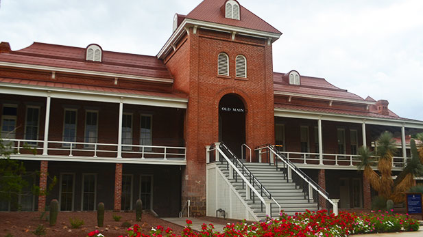 Front Old Main, angle SPOT