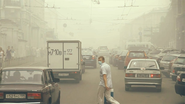 In 2010, a rare weather occurrence brought heat waves, smog and wildfires to Russia.