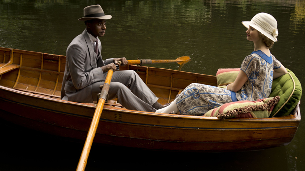 Gary Carr as Jack Ross and Lily James as Lady Rose