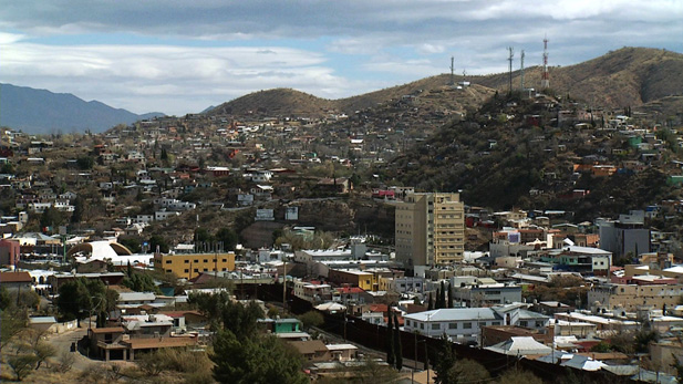 A view of Nogales, Ariz. and Nogales, Mexico. 