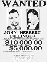 dillinger wanted poster