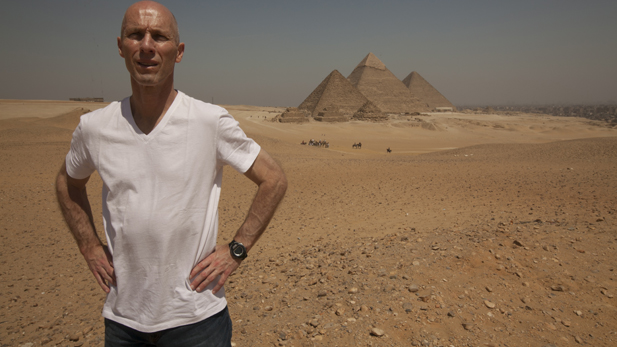 Bob Bradley, Manager of the Egyptian National Team, at Giza Pyramids. 