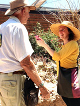 Nancy Interviewing Abe portrait