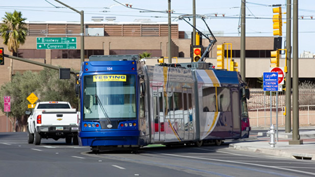 Tucson Streetcar Testing spot