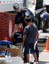 CBP Agent with child