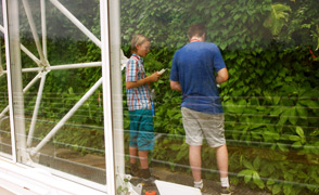 Biosphere 2 Summer Camp boys through glass fcs lrg