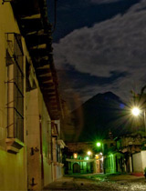 Outside Cafe No Se volcano Antigua