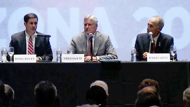 Ducey, DuVal, Hess at debate SPOT