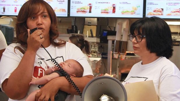 Tucsonans Protesting fast food industry wages