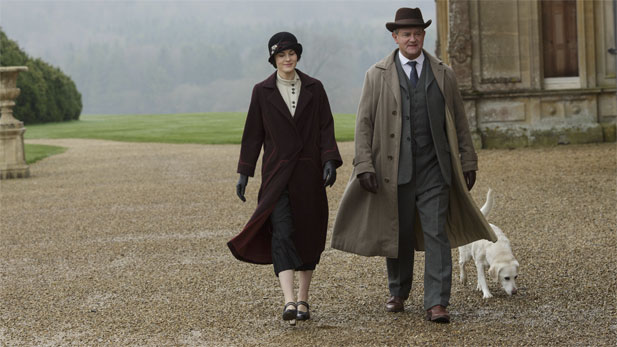 Michelle Dockery as Lady Mary and Hugh Bonneville as Lord Grantham