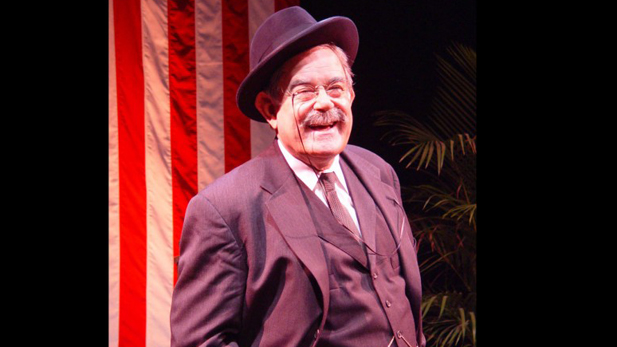 Laurence Luckinbill as Theodore Roosevelt in the one-man show "Teddy Tonight!", presented in Tucson by Invisible Theatre.