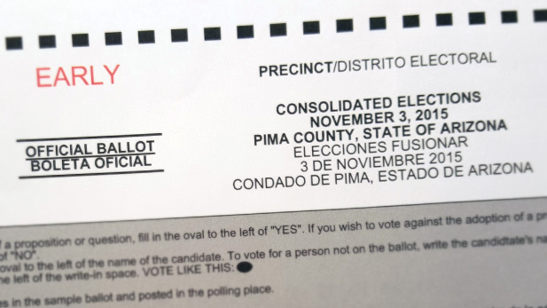 Election Voting Ballot Tucson Pima County spot 2