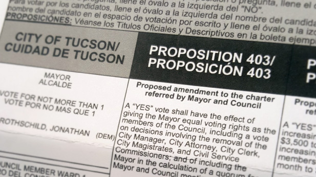 Election Voting Ballot Tucson Pima County spot 1
