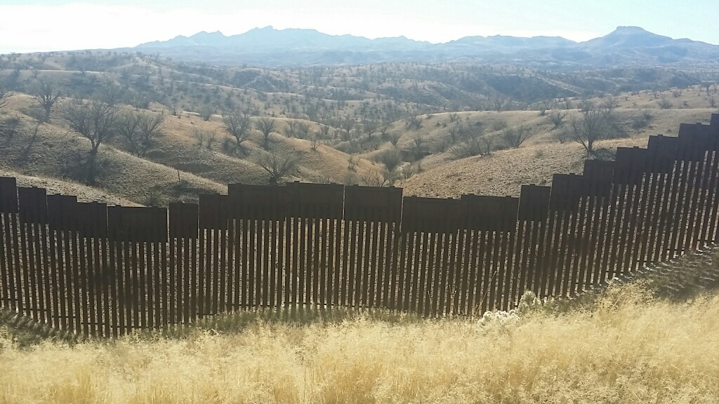 US Mexico Border Fence Rural