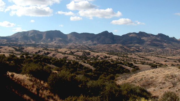 Site of the proposed Rosemont copper mine, looking west from Highway 83.