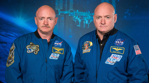 Mark and Scott Kelly before Scott's 1-year mission on the International Space Station - January 2015