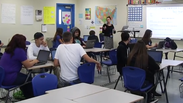 Freshman literature teacher Michelle Callahan-DuMont at Sunnyside High School.