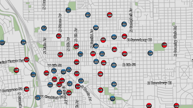 Bicycle share map spotlight