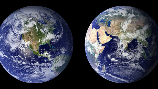 Earth Front and Back 