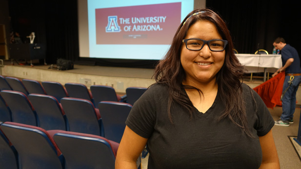 22-year-old Ana Rodriguez asked the Arizona Board of Regents to grant in-state tuition to DACA recipients like herself. 