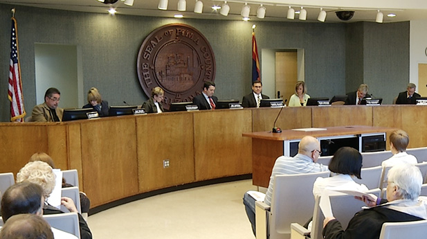 Pima County Board of Supervisors at a meeting in early April 2015.