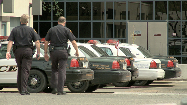 TPD officers and cars