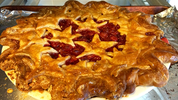 This star-spangled cherry pie from A La Mode Pies in Seattle, Washington, is one of many crusty creations featured in the program.