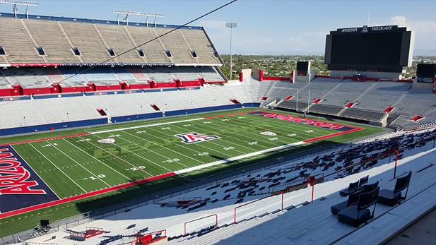 Arizona stadium, home field for the University of Arizona Wildcats football team.