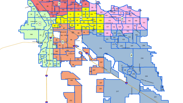 Tucson City Council Ward Map spotlight