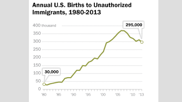 Pew births to undocumenteds chart spotlight