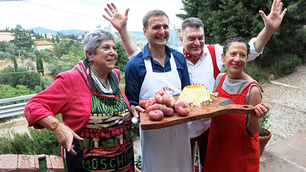 Host Phil Rosenthal visits Umbria alongside chef and author Nancy Silverton and the world-famous Italian butcher Dario Cecchin