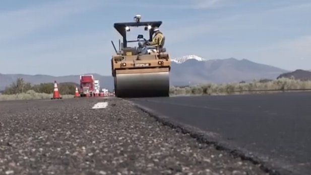 Road paving spotlight