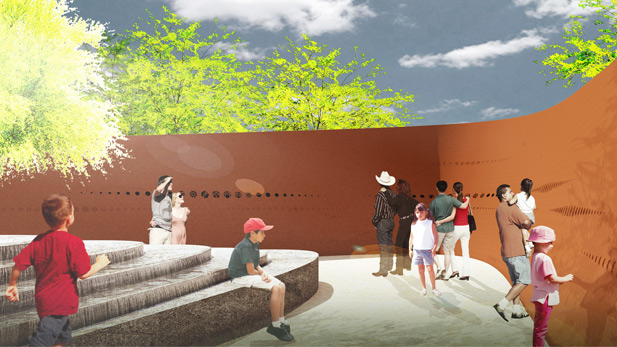 A rendering of the January 8th Memorial.