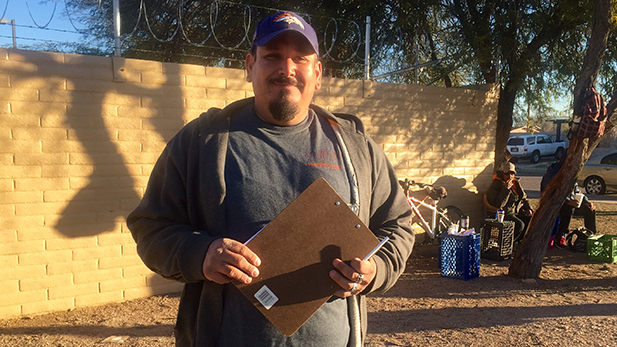 Al Pesqueira led a team of volunteers to count homeless people in South Tucson. "The homeless see that they do count, that they matter to these volunteers and to the different agencies in Pima County," he said. 