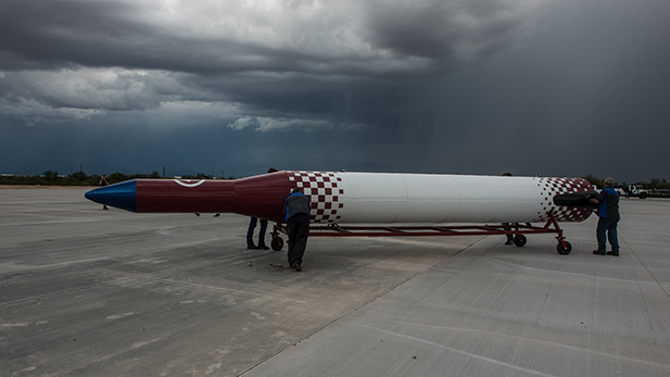 Company CEO Jim Cantrell said a Vector rocket is small enough to fit on the back of a commercial truck.