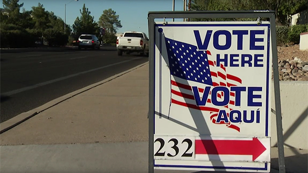 Vote Here street sign tucson spot