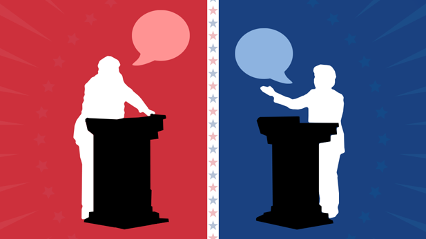 Trump Clinton Debate graphic spot