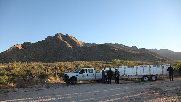 The location for the release of bighorn sheep in the Santa Catalina Mountains in an effort to re-establish a herd there, Nov. 22, 2016.