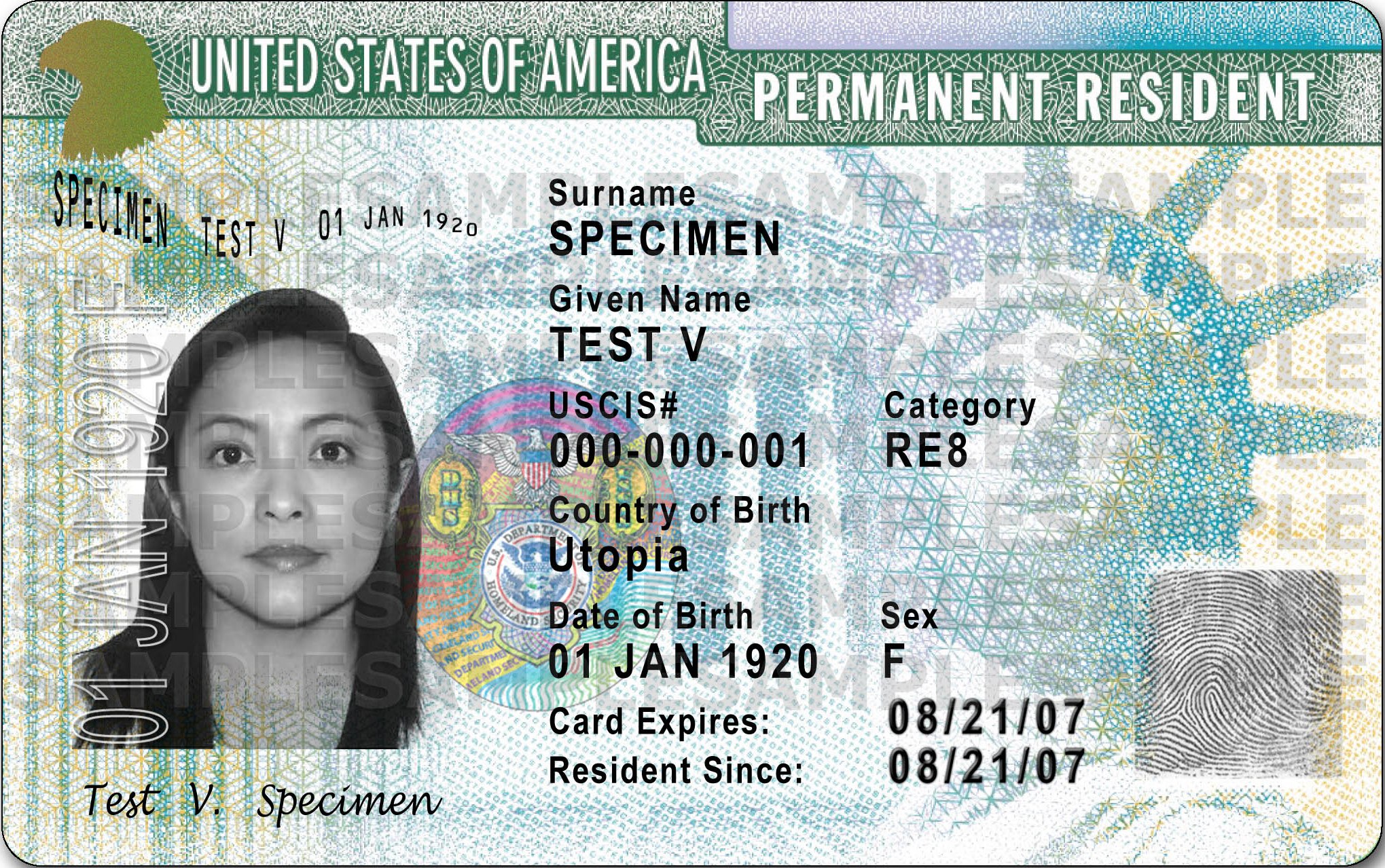 Green Card sample