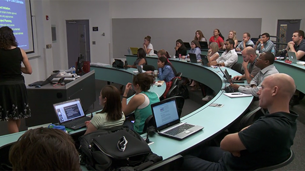 A class at University of Arizona's Eller College of Management, 2013.