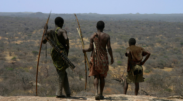 The Hadza people, in north-central Tanzania, are among the last hunter-gatherers on Earth. 
