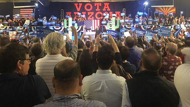 Democratic Vice Presidential Candidate Tim Kaine at a Tucson rally.  November 3, 2016